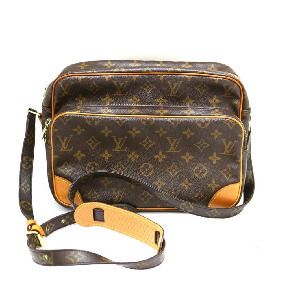 Louis Vuitton Canvas Shoulder Bag Brown Monogram LV Nile